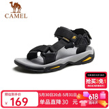 骆驼（CAMEL）户外沙滩休闲男士凉鞋子父亲节 A822162412 黑色 42
