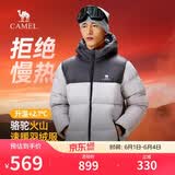 骆驼火山羽绒服1.0男士鸭绒加厚防寒面包服潮款冬季外套M13CR07089H