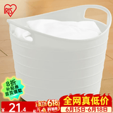 爱丽思（IRIS） 脏衣篓浴室大号脏衣篓塑料洗衣篮装脏衣服污衣篮子桶收纳筐衣篮 24升 白色密闭【2-3人适用】