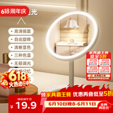 安尔雅化妆镜带灯台式补光小镜子女ins风宿舍桌面便携小型梳妆镜
