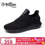金利来（Goldlion）男士时尚舒适透气轻质休闲鞋591820407APQ-黑色-40码