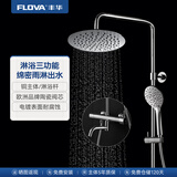 丰华（FLOVA） 淋浴套装家用淋浴器淋雨喷头挂墙式明装混水阀一体式冷热水 250mm不锈钢顶喷