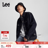 Lee舒适版男经典款骑士牛仔夹克长袖翻领外套休闲潮LMT0090125PN 清水洗 XL