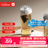 米家便携tritan水杯 大容量运动塑料杯子 耐高温男女士茶杯 600mL白色