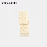 蔻驰（COACH）【品牌直供】男女同款经典流苏绵羊毛围巾裸色CU807礼物