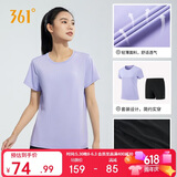 361°运动套装女夏季新款跑步休闲短袖短裤两件套瑜伽服662414001H-4