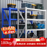 奈高(NAIGAO)货架仓库轻型储物架快递金属库房超市商用主架四层