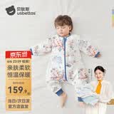 贝肽斯睡袋婴儿春秋季儿童分腿保暖防惊跳睡衣新生儿宝宝恒温睡袋防踢被 兔语春秋双层-竹棉(20-26℃） M码 80-95cm(建议1.5-2.5岁）