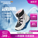 Skechers斯凯奇儿童绒绒靴雪地靴保暖男童棉鞋防寒加绒高帮女童靴660092L 女童/白色/黑色/粉红色/WBPK 36