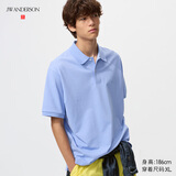 优衣库快干POLO衫/短袖男装女装合作款/T恤482304 63 天蓝色 XL