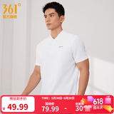 361°polo衫男2026年夏季新款休闲透气短袖情侣运动翻领t恤女父亲节 【男款】本白 L