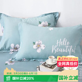 艾薇枕套纯棉枕头套一对全棉枕芯套枕套 缤纷花朵 48*74cm