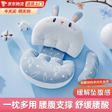 贝初众孕妇侧睡枕头护腰侧睡觉侧卧枕孕托腹枕抱枕专用礼物母婴级长条 【豪华款】小萌兔+护腰护肚 孕妇枕头腰枕垫腰靠枕产妇无甲醛a类有礼