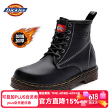Dickies马丁靴男靴百搭靴子男高帮黑色皮靴英伦短靴厚底工装鞋子 黑色S28（男款加绒） 42 【偏大一码，适合运动鞋43】