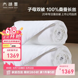 太湖雪 100%桑蚕丝被 二合一子母四季双人被 丝重1+3斤 220*240cm白