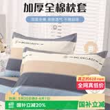 艾薇 A类枕头套纯棉家用全棉单人枕套一对枕芯套 罗马时代 48*74cm