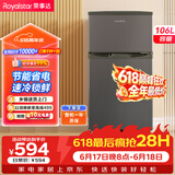 荣事达（Royalstar）【价保618】106升双门冰箱节能低音小型家用电冰箱迷你宿舍租房两天仅约一度电钛深灰BCD-106A176