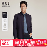 雅戈尔（YOUNGOR）风衣男翻领单风衣锦纶耐穿舒适透气男士上衣外套 GYDF424995FQA藏青色 S 165/88A