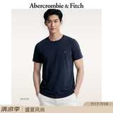 Abercrombie & Fitch经典小麋鹿图案情侣柔软纯棉短袖T恤上衣26春夏男装124-6014 海军蓝 L (180/108A)