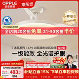 欧普照明（OPPLE）风扇灯42寸全光谱1级能效智能控制80瓦 餐厅厨房卧室吊灯 冰风