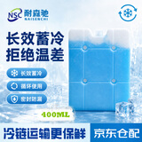 耐森驰冰晶盒 空调扇制冷冰盒冰板冰砖蓝冰商用钓鱼降温保温箱运输自制冰块免注水400ml  4只装