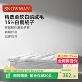 斯诺曼五星级酒店柔软羽绒床垫15%白鹅绒床垫床褥子鹅毛床垫1.8*2m 白色