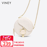 viney牛皮包包女包小众斜挎手机包单肩小圆包生日礼物高级感送女友老婆