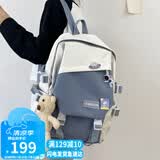 viney高中书包初中女大学生小学生4-6年级儿童ins韩版双肩包15.6英寸电脑背包大容量时尚潮流休闲旅行包高颜值轻便减压减负简约