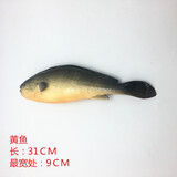 仿真鱼模型食物 pu假鱼金鱼鲫鱼锦鲤鱼样板小孩玩具超市菜小海鱼 黄鱼一条