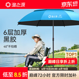 渔之源钓伞2026钓鱼伞遮阳伞防雨垂钓加厚多向钓伞渔具伞户外钓鱼雨伞 1.8米 【单层轻便 加厚黑胶】UPF50+更防晒