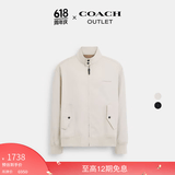 蔻驰（COACH）【父亲节礼物】奥莱男士HARRINGTON外出百搭夹克外套 石色 L