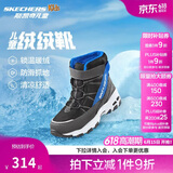 Skechers斯凯奇儿童绒绒靴保暖棉鞋男童女童高筒短靴加绒雪地靴660092L