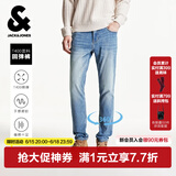 杰克·琼斯（JACK&JONES）男装秋冬季牛仔裤男弹力修身裤子男百搭男裤休闲男士牛仔裤四季款 牛仔蓝 第一批 38 190 W38/L34