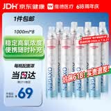 维德（WELLDAY）氧气瓶便携供氧器孕妇老人便携吸氧瓶高原旅游应急氧气罐1000ml*8