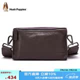 暇步士（Hush Puppies）斜挎包单肩包头层牛皮男大容量复古邮差小挎包休闲简约生日礼物