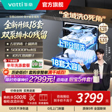 华帝价保618【双子星D3000】洗碗机嵌入式18套全域洗5WPa水压105℃烘干母婴消毒一级水效 台嵌两用 【双子星全域洗】D3000