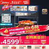 美的（Midea）嵌入式微蒸烤一体机GR6 55L 全域双彩屏 家用蒸烤箱R6（支持鸿蒙智联）