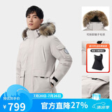 骆驼（CAMEL）户外极寒派克工装毛领情侣款羽绒服保暖加厚中长款外套