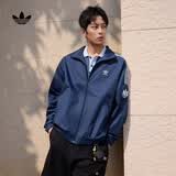adidas宽松日常舒适运动夹克外套男女春季新款阿迪达斯官方三叶草   深靛蓝（推荐选大一码)   XS