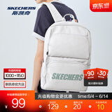 斯凯奇（Skechers）男女同款196家族双肩包电脑包学生经典百搭简约高中书包旅行背包 月球灰/00MV 20-30升
