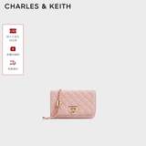 CHARLES&KEITH经典菱格链条小方单肩斜挎包包女包生日礼物送女友CK2-70160131 粉红色Pink 小包