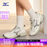 美津浓（MIZUNO）【SPEED】运动跑步鞋男女星速鞋复古老爹鞋透气缓震跑鞋 07/棉白/暗灰裙 40 (255mm)