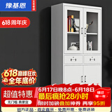 豫基恩 文件柜铁皮柜储物柜抽屉柜办公柜资料柜玻璃柜档案柜凭证柜柜子 中二斗器文件柜 0.5mm 【经济款式 整装发货】