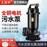 三滴水污水泵泥浆泵泥沙泵潜水泵家用防汛排涝沼气池化粪池抽粪泵排污泵 750瓦（220V） 2寸 污水泵