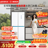 博世（BOSCH）全域智净M8 550L十字门冰箱1:1冷冻大空间 风冷无霜 抗菌净味 一级能效 大容量K5C821E23C国家补贴