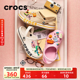 CROCS卡骆驰贝雅卡骆班洞洞鞋轻便耐磨拖鞋一脚蹬休闲鞋|205089 白/深蓝-126 36 /37(220mm)