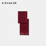 蔻驰（COACH）【品牌直供】男女同款经典流苏绵羊毛围巾红CU807礼物