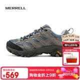 迈乐（Merrell）官方店男女款户外登山徒步鞋减震MOAB 3迈越者轻量防滑耐磨透气 J035896灰蓝（女） 36