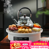 高茗（gaoming）电围炉煮茶家用室内全套网红电陶炉煮茶器煮茶炉中式插电烤茶套装 大千炉+墨珠壶