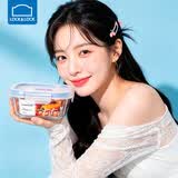 乐扣乐扣（LOCK&LOCK）玻璃保鲜盒耐热玻璃碗烤箱微波炉饭盒高硼硅透明冰箱分类收纳盒 正方形【500ML】
